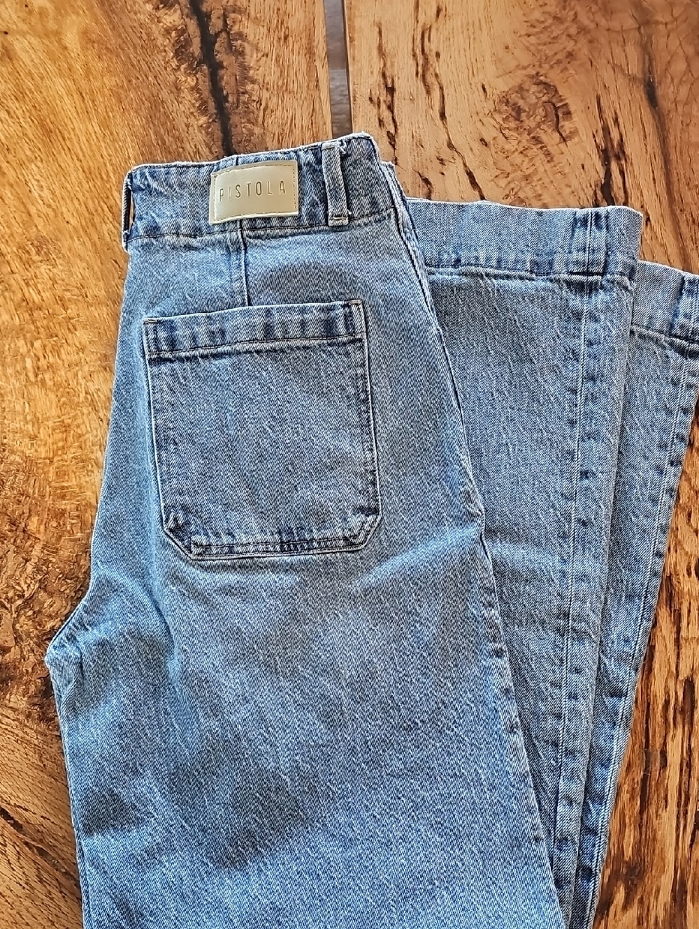 pistola High-Rise Light Blue Jeans